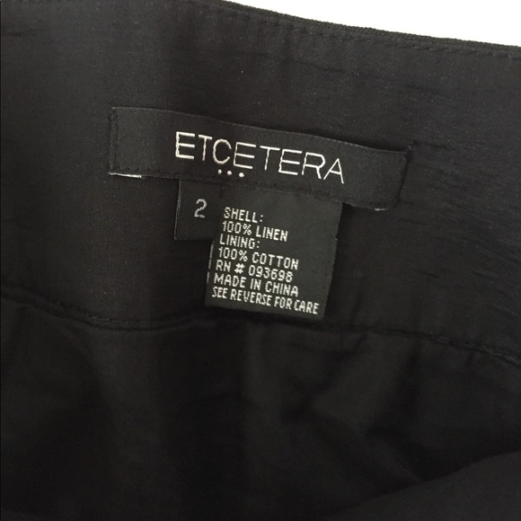 Etcetera black linen cutout skirt - Picture 4 of 4